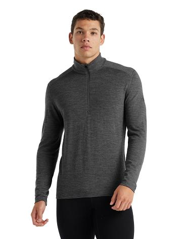 Base Layers Icebreaker Merino 260 Tech Long Sleeve Half Zip Thermal Top Męskie Szare | PL 1561GSOL